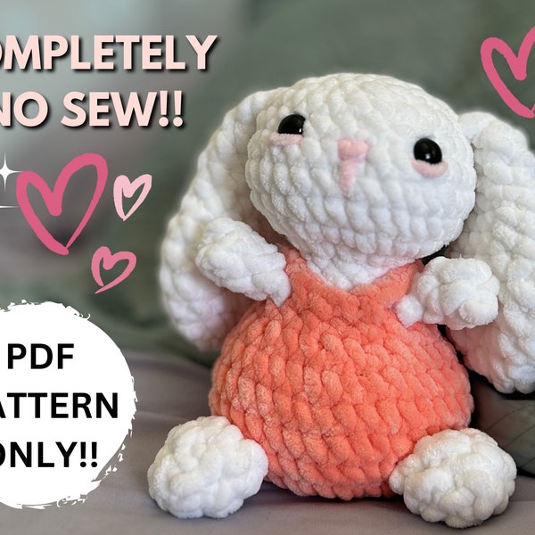 NO SEW Crochet Bunny PDF Pattern | Crochet Pattern | Crochet Rabbit Pattern