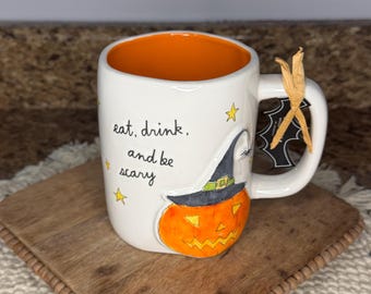 Rae Dunn Eat, Drink, and be scary Halloween Mug