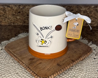 Rae Dunn Peanuts Collection “Bonk!” “Team Work” Football Mug
