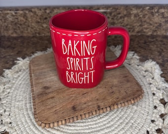 Rae Dunn Red Baking Spirits Bright Mug