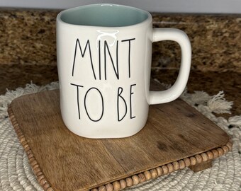 Rae Dunn MINT TO BE Double Sided Mug New