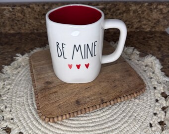 Rae Dunn White and Red BE MINE Mug