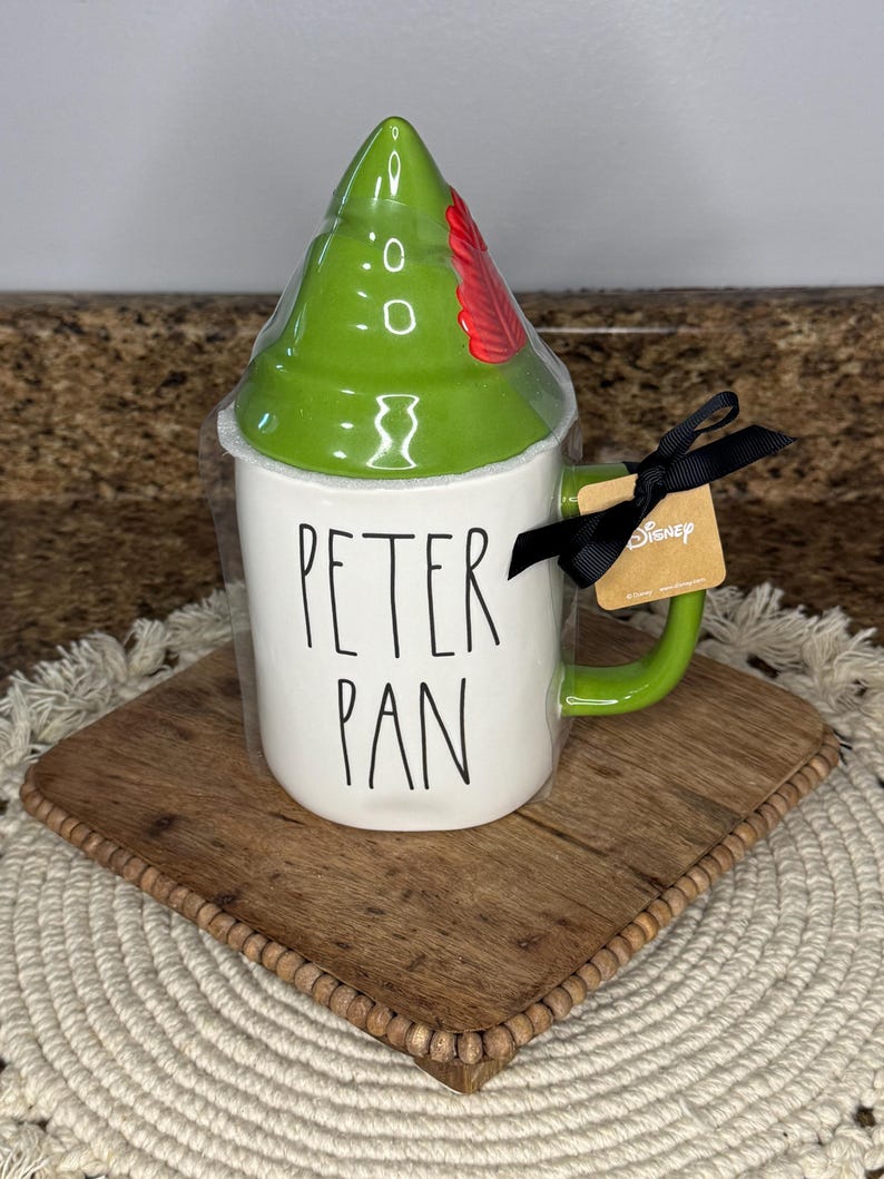 Rae Dunn Disney Peter Pan Double Sided Mug With Topper New Etsy