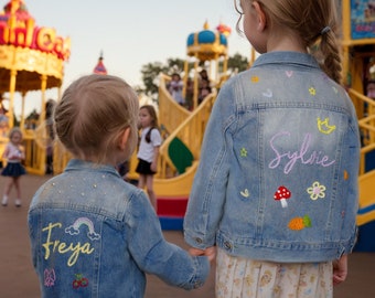 Custom Name Denim Jacket for Babies and Toddlers,Personalized Baby Jean Jacket,Birthday Gift For Baby,Gifts for Boys Girls,Baby Shower Gift