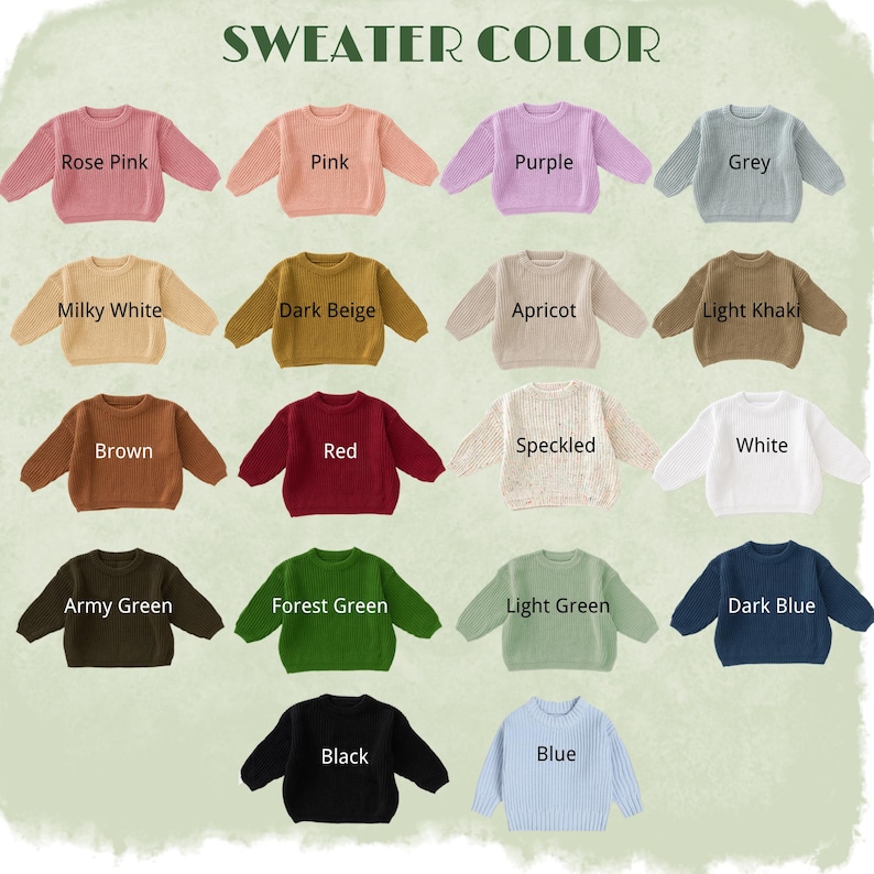 Custom Hand-Embroidered Baby Name Knit Sweater, Soft Cotton Coming Home Outfit image 8