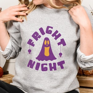Fright Night Ghost sweatshirt,Halloween gift,Halloween Sweatshirt,Halloween Sweater,Halloween Shirt,long sleeve,halloween party,funny tee