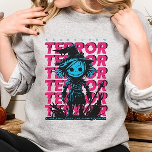 Scarecrow Terror sweatshirt,Halloween gift,Halloween Sweatshirt,Halloween Sweater,Halloween Tee,long sleeve,halloween party,funny halloween