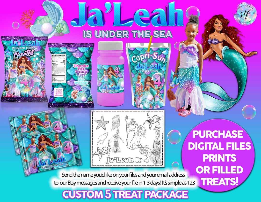 Little Mermaid Themed 2023 Party Favors - Etsy
