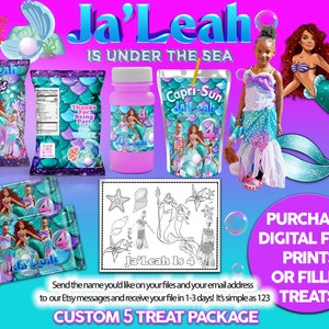 little mermaid themed 2023 party favors