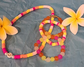 Summer time Bracelet and Necklace Pairs