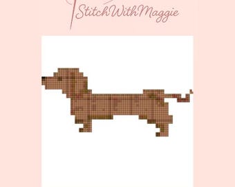 Weiner Dog - Digital Needlepoint Chart