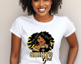 Saints Girl T-Shirt: Football Fan Game Day Outfit