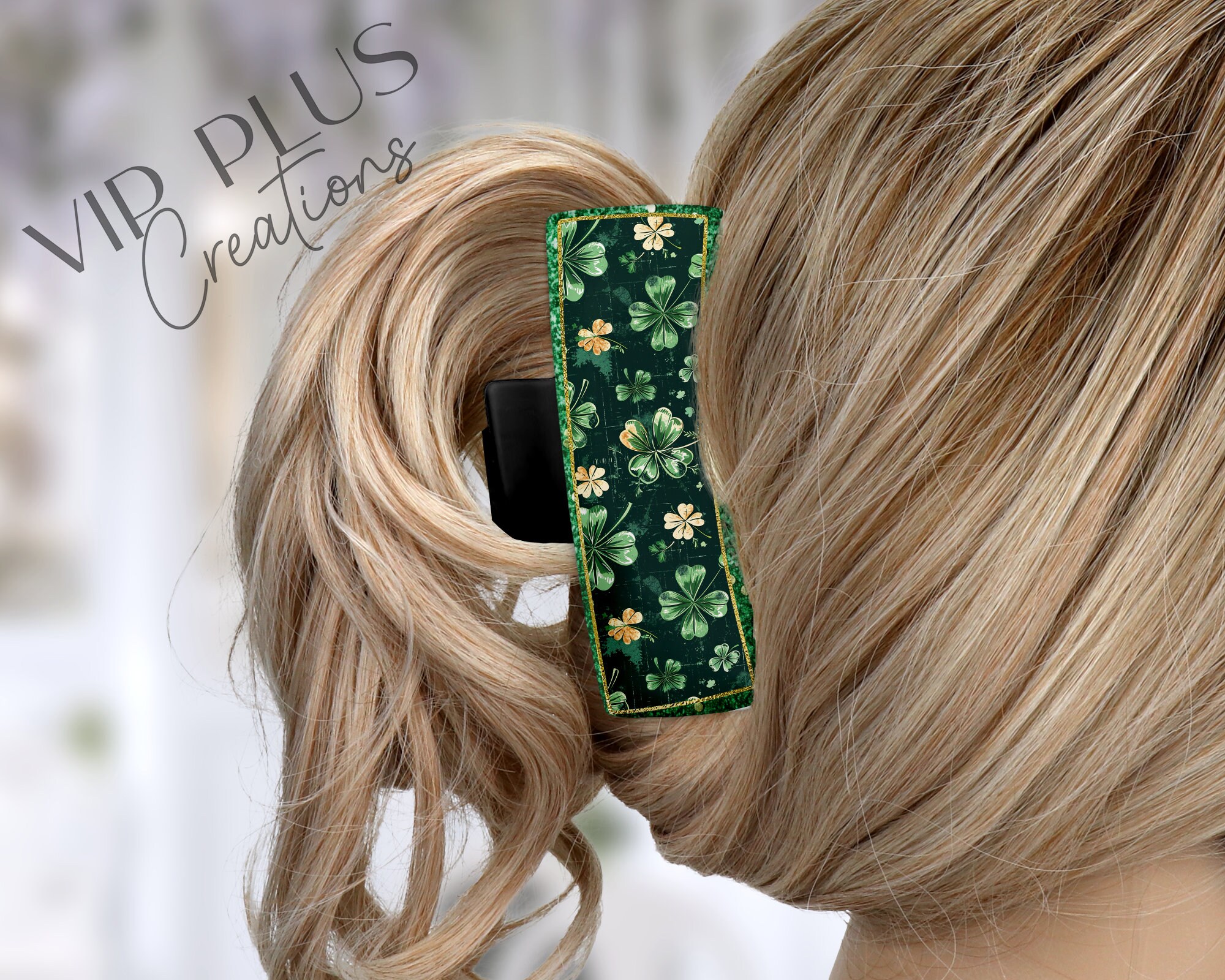 Shamrock Flower Shaped Claw Clips for Thick and Thin Hair 4 Pack Amazon.com: Large Hair Claw Clips 12 Pack, Flower Hair Clips  main image 2