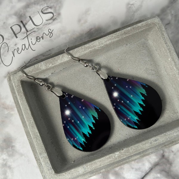 Northern Lights Tear Drop Earrings