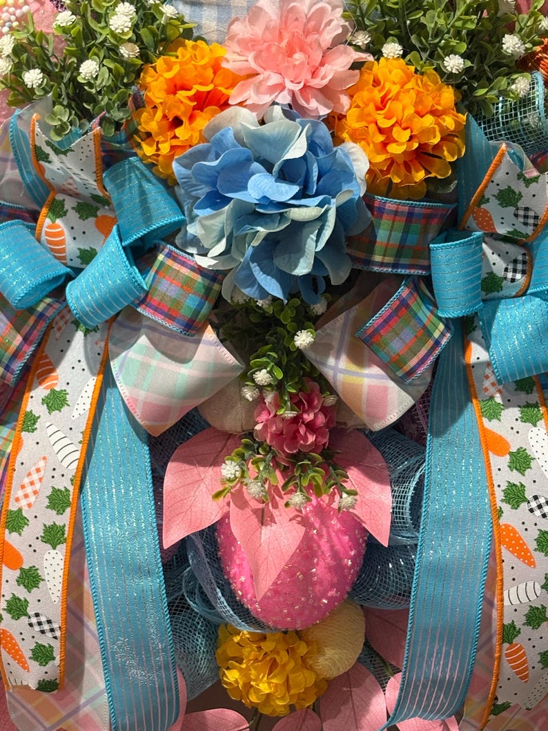 Easter Wreath, Easter Bunny Wreath, Easter Decor, Easter Eggs, Easter ...