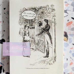 Adesivo Orgoglio e pregiudizio di Jane Austen / Design ecologico di Jane Austen per agende, diari, computer portatili, Kindle, perfetto per gli amanti dei libri