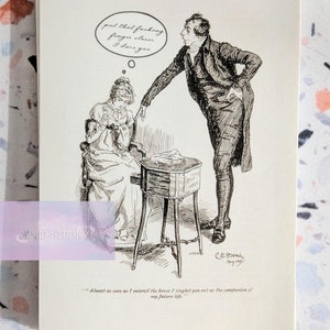 Adesivo Orgoglio e pregiudizio di Jane Austen / Decorazione ecologica di Jane Austen per agende, diari e computer portatili / Regalo letterario