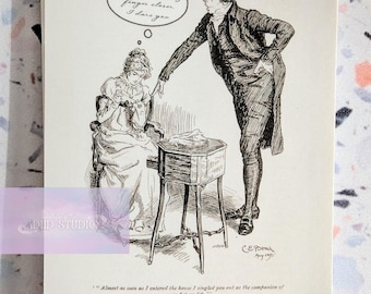 Pride & Prejudice Sticker: Funny Jane Austen Quote, Eco-Friendly Decor