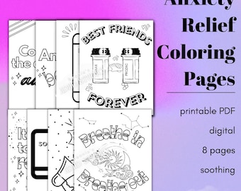 Calming Adult Coloring Pages | Printable & Digital Stress and Anxiety Relief