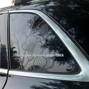 Orchids Vinyl Decal: Rear Quarter Window, Car Sticker, Full Coverage