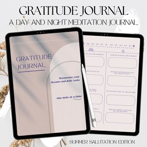 Digital Gratitude Journal | Daily Gratitude Journal for iPad, GoodNotes, Notability | Digital Journal | Mindfulness Journal | Pink