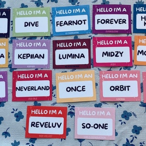 Stickers Kpop Groups I&#39;m a Fandom Names - Girls Groups [blink, midzy, reveluv, once, orbit, and much more!]
