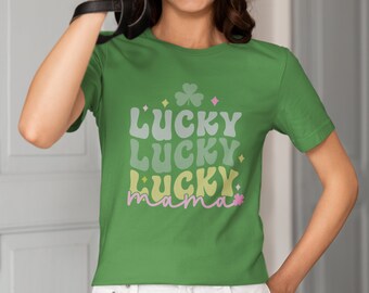 Lucky Mama Shirt, Saint Patricks Tshirt, St Patricks Tee, Saint Patricks Day Gift for Mom, Shamrock Shirt, Irish Mom Shirt