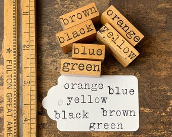 Vintage wood stamp ABC Lettering Stamps for Craft scrapbooking old vintage wood block for art projects Word Stamps Creative Play Color Stamp