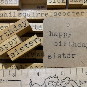 SELTENE K-Z Vintage Holzstempel ABC Schrift Stempel zum Basteln Scrapbooking alte Vintage Holzklötze für Kunstprojekte Wortstempel Kreatives Spielen