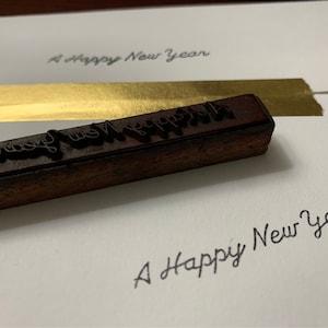 Vintage Gelukkig Nieuwjaar Rubberhoutstempel Nieuwjaarsstempel voor vakantiegroetzegels voor logboek Postzegels voor knutselen en scrapbooking oud