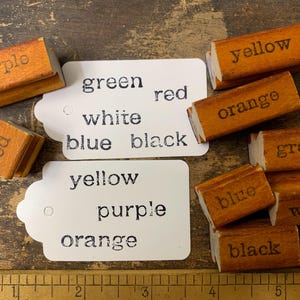 Vintage wood stamp ABC Lettering Stamps for Craft scrapbooking old vintage wood block for art projects Word Stamps Creative Play Color Stamp