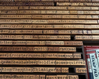 S-Z Vintage wood stamp ABC Lettering Stamps for Craft scrapbooking old vintage wood block art projects Vintage Word Stamps Creative Play