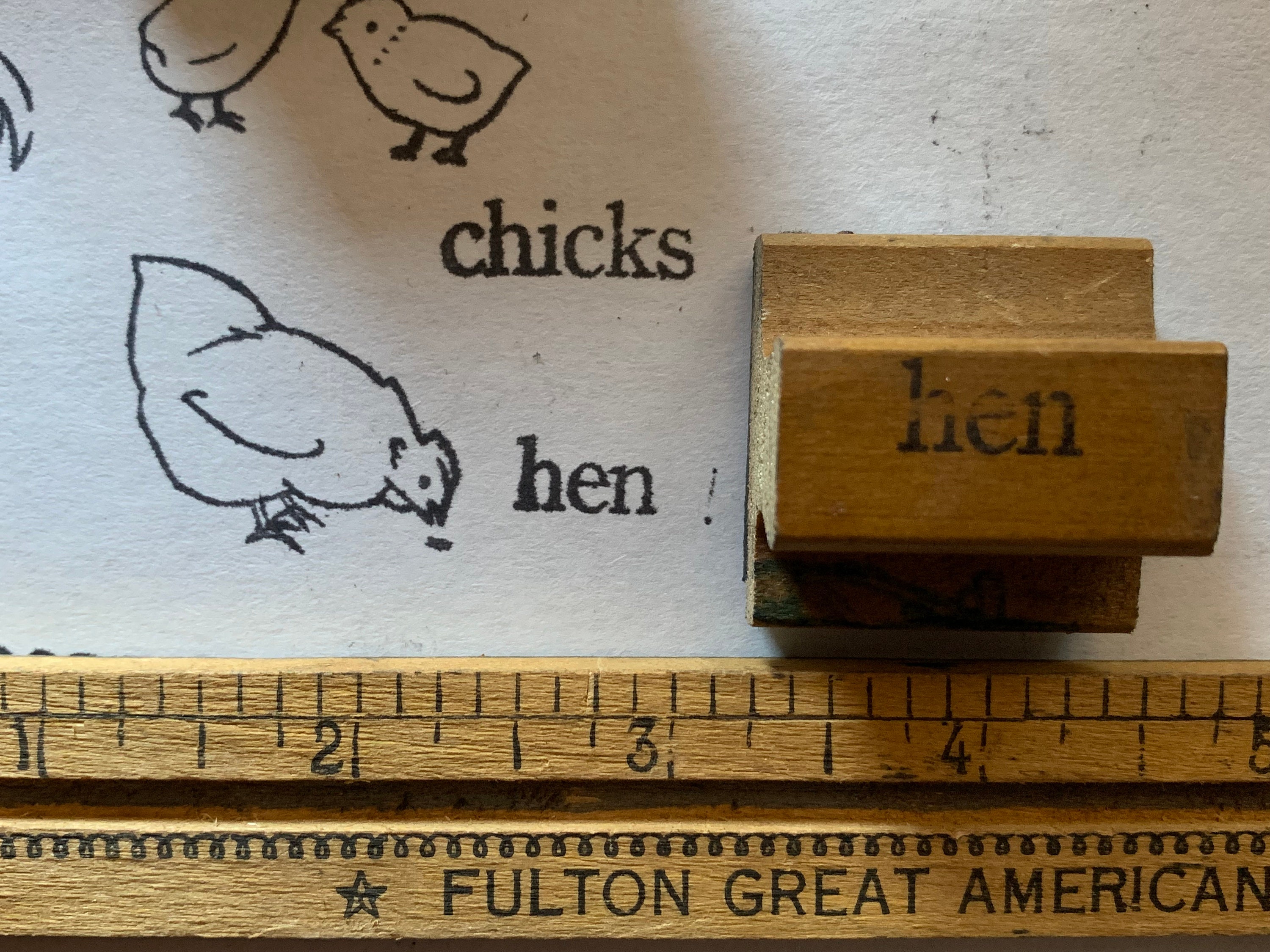 Vintage Farm Animal Stamp Wood Handled Rubber Stamp for Card Making ...