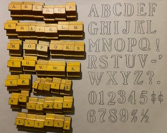 tampon en bois vintage décrit Alphabet ABC majuscules tampons pour artisanat scrapbooking vieux projet d'art en bloc de bois lettrage impressions signe marqueur