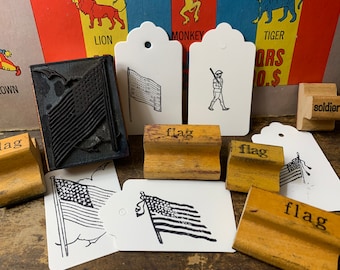 Vintage wood stamps vintage soldier stamps old army stamp vintage stamps for scrapbooking Vintage US flag Stamp Homeschooling Junk Journal