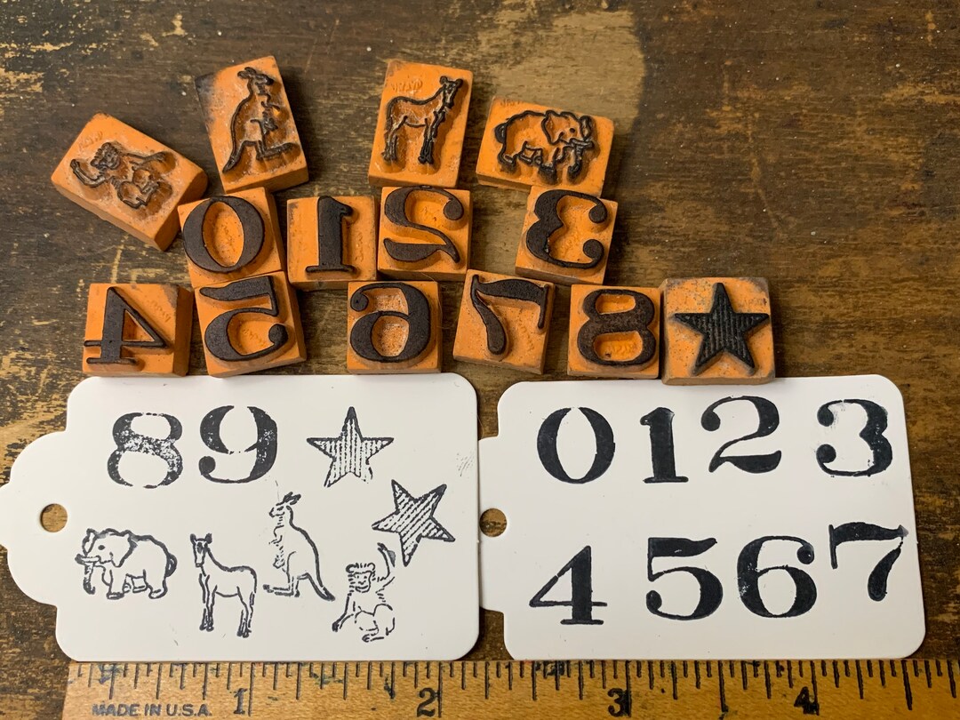 Vintage Rubber Stamp Number Set Vintage Numbering Stamps for Etsy