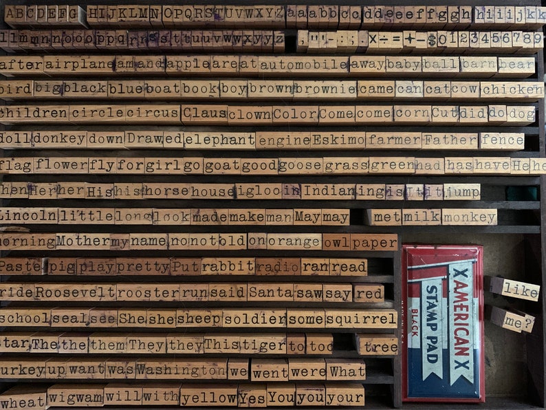 S-Z Vintage Wood Stamp ABC Lettering Stamps for Craft Scrapbooking Old ...