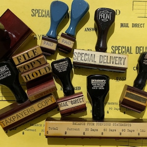 Vintage Holzstempel Vintage Werbestempel Ladenstempel Gewerblicher Holzstempel Vintage Business Holzstempel Bürostempel Buchhaltungsstempel