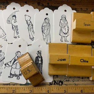 Sello de goma con diseño de traje japonés antiguo Sellos chinos para planificadores Bullet Journals y manualidades DIY Fabricación de tarjetas Sello de personas antiguas Sello educativo