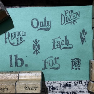 Vintage houten stempel Wijzende vinger Bloem alleen symbolen Stempels voor ambacht scrapbooking oude vintage houten blok kunstproject oude belettering afdrukken