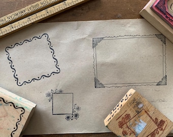 Vintage Wood Rubber Stamp Cartoon Bear and Snake Stamp for Journaling and Card Making Memo Stamp Note Wood Stamp Message Stamp for Teachers