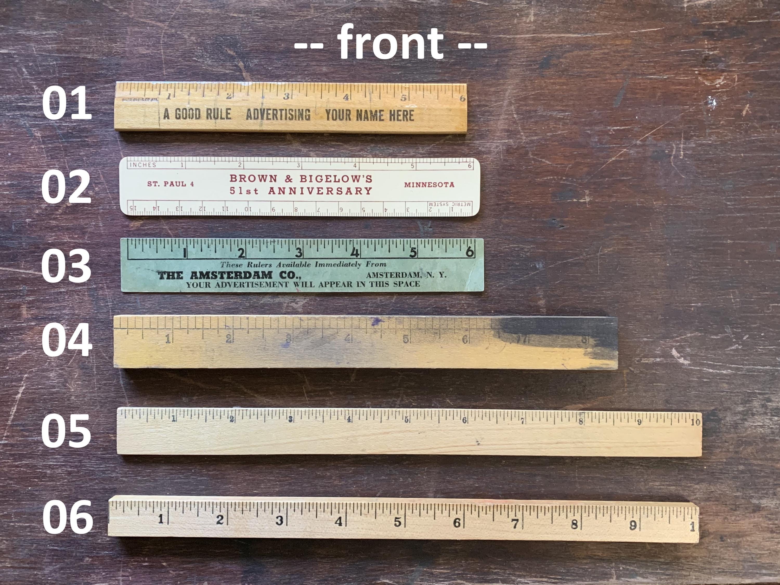 Vintage Advertising Wood Rulers Vintage Drafting Rule Vintage Wood ...