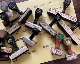 Vintage wood stamp Vintage advertising Stamp store stamp Commercial wood stamp Vintage Business Wood Stamp Office Stamp Accounting Stamp