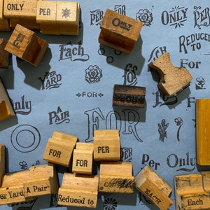 Vintage wood stamp Pointing Finger Flower Only Symbols Stamps for Craft scrapbooking old vintage wood block art project old Lettering Prints