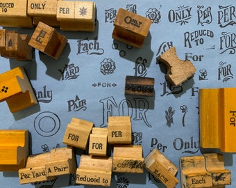 Sello de madera vintage Dedo señalando Flor Solo símbolos Sellos para manualidades scrapbooking antiguo bloque de madera vintage proyecto de arte antiguas impresiones de letras