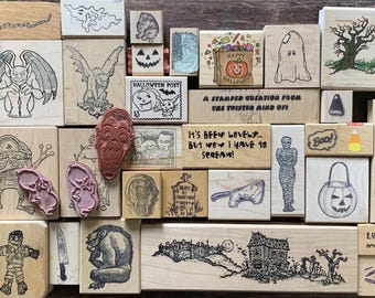 Vintage Wood Rubber Stamp Vintage Veggie Stamp vintage pumpkin stamp for crafting journaling vintage Halloween Stamp Jack O Lantern Stamp
