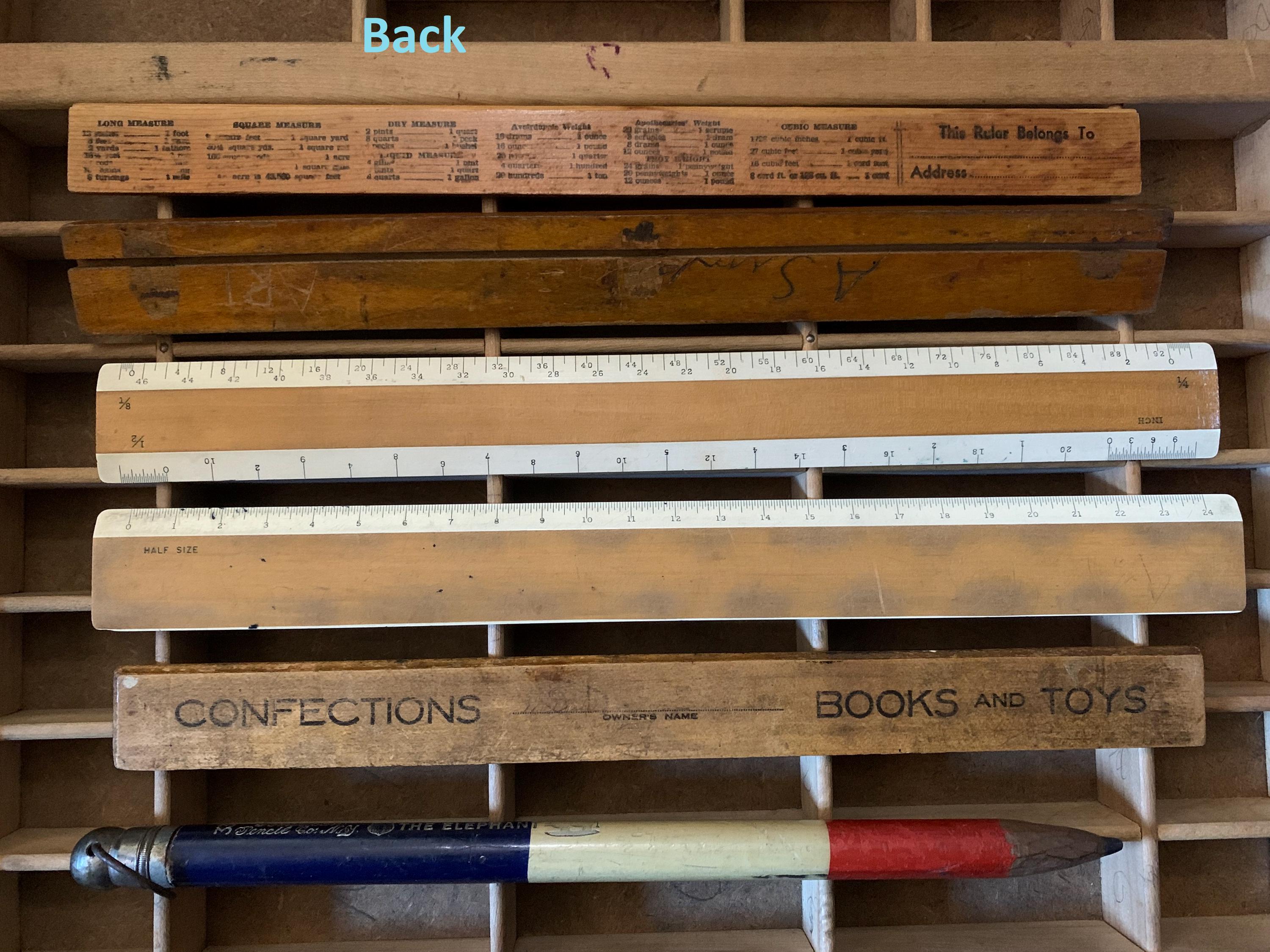 Vintage Advertising Wood Rulers Vintage Drafting Rule Vintage Wood ...