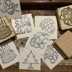 Tampon vintage pour enfants pour l'enseignement à la maison Tampon en caoutchouc avec manche en bois Artisanat fabrication de cartes-cadeaux Bullet Journal Tampons en vieux bois Tampon pour salle de classe
