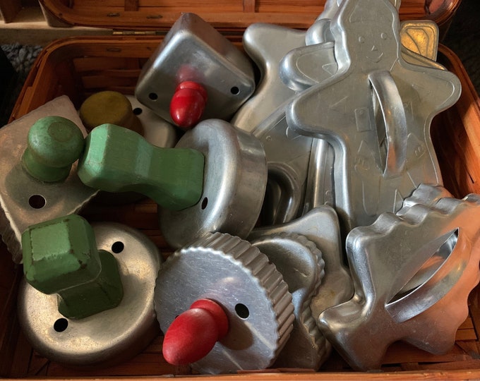 Vintage Aluminum Cookie Cutters Vintage Cutters for Biscuit Donut