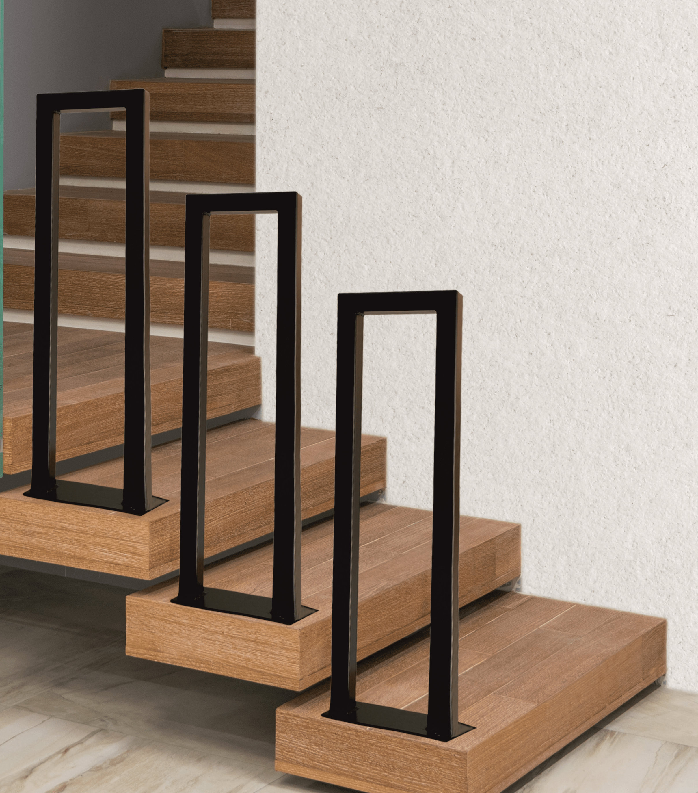 1-1/2"x 1-1/2" modern iron stair railing, grab bar bracket, handrail for stairs, handrail for steps